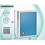 Viva Comfort Dual Lock Surface-Mount Medicine Medical Cabinet, 1.1 cu. ft., Blue (ADI999-04-BLU-MK)~#|#~B4AA65A4-758B-45A2-862ACA22E8B4A4B3_sc7
