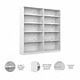 Bush Furniture Universal 72"H 5-Shelf Bookcase, Pure White, 2/Set (UB003PW)~#|#~B4AD1938-7D86-4DA2-AE667CE8ADC213AF_sc7