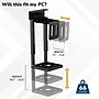 Mount-It! Heavy-Duty Clamp-On CPU Mount for Mid & Full Tower PCs, Holds up to 66 lbs., Matte Black (MI-7159)~#|#~B4AF1A63-BE71-4966-B3FE8A38DD77AB83_sc7