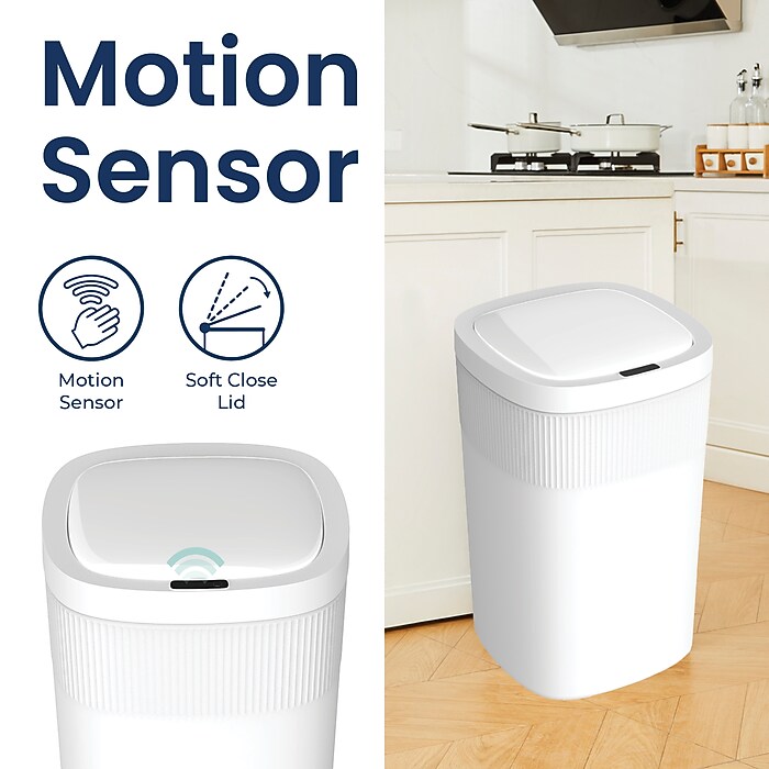 Nine Stars Stainless Steel Touch Tap & Motion Sensor Trash Can