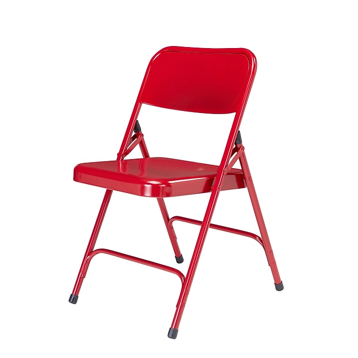 NPS 200 Series Steel Folding Chair, Red, 4/Pack (240/4) | Staples