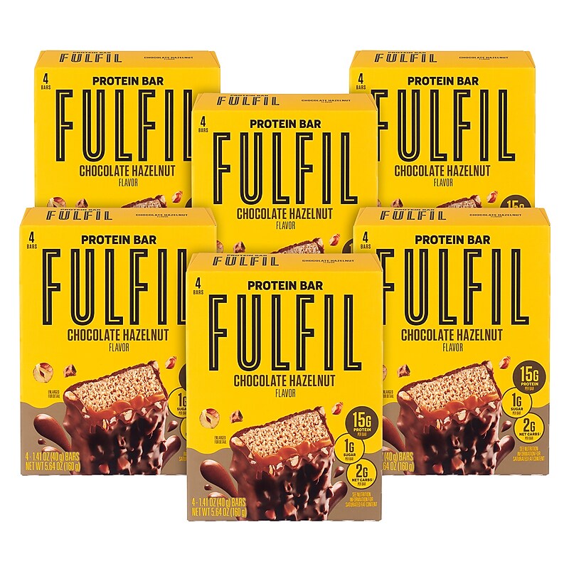 FULFIL Chocolate Hazelnut Flavor Vitamin & Protein Standard Bar, 5.62 oz., 6/Pack (220-02912) image 1