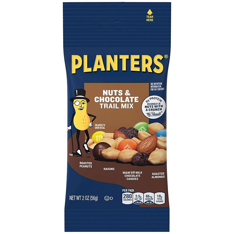 Planters Nuts & Chocolate Trail Mix, 2 oz., 72 Bags/Pack (GEN00270) image 1