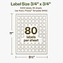 Avery Hemp Square Laser/Inkjet Multipurpose Labels, 3/4" x 3/4", Off-White (6400/Box)~#|#~B4B94BAD-0A99-4D62-96C8CA1618CF6E7D_sc7