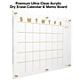 Excello Brands Acrylic Dry-Erase Calendar Whiteboard, 20" x 30", Gold Print (ACRYLBRD-CAL20X30-GLD)~#|#~B4BC2CD6-777C-472A-A45F078A21664C5F_sc7