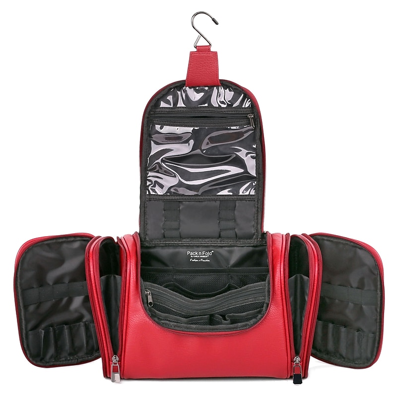 Karla Hanson 9.8" Toiletry Bag, Water Resistant, Red (95006RED) image 1