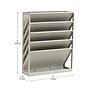Mind Reader 5-Compartment Mountable Plastic Vertical File Storage, Beige (WALLANCH-BEI)~#|#~B4C19471-08E2-4B9B-B7DC8F55798E9DC2_sc7