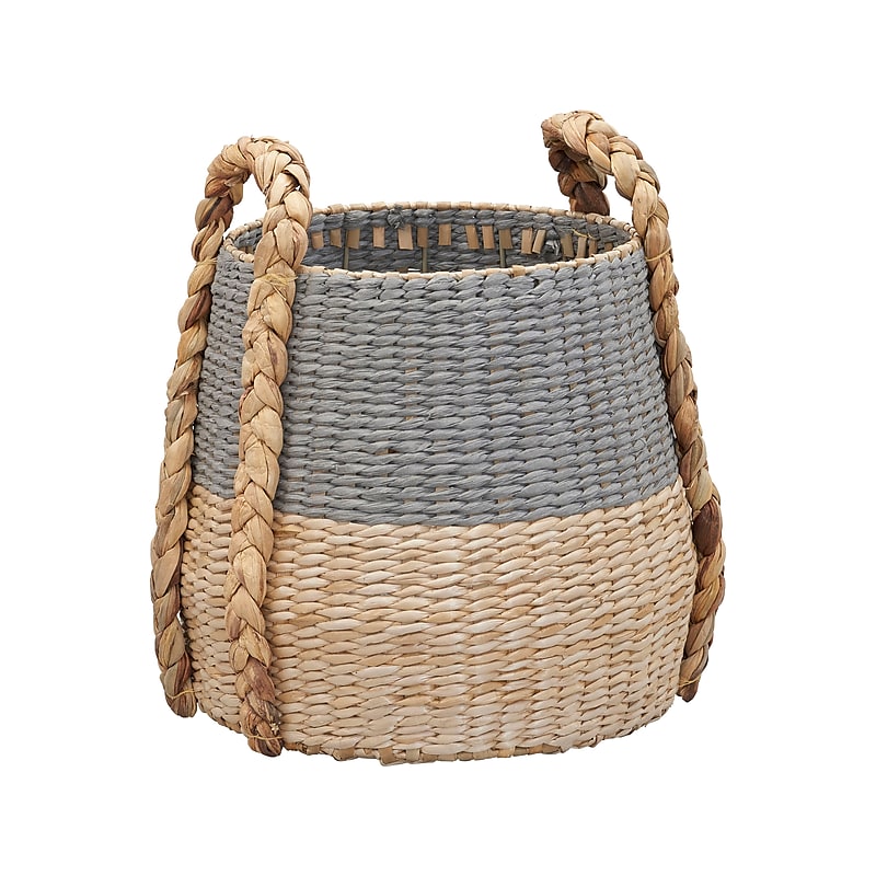 Household Essentials Terra Cattail/Paper Storage Basket, Light Beige/Gray (ML-6611) image 1