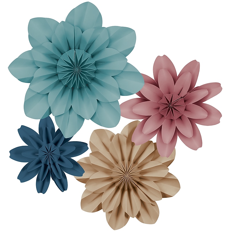 Teacher Created Resources Calming Colors Paper Flowers, 4/Pack (TCR8349) image 1