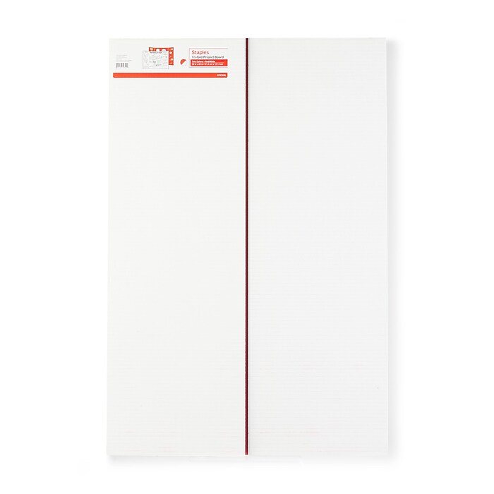 Staples Corrugated Presentation Board, Double Ply, 4' x 3', White
