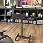 Seville Classics airLIFT 26"W Manual Rectangular Tilting Height Adjustable Mobile Sitting Desk, Walnut (WEB662)~#|#~B4C7660B-E69E-40D2-AC7CD999DEA040F3_sc7