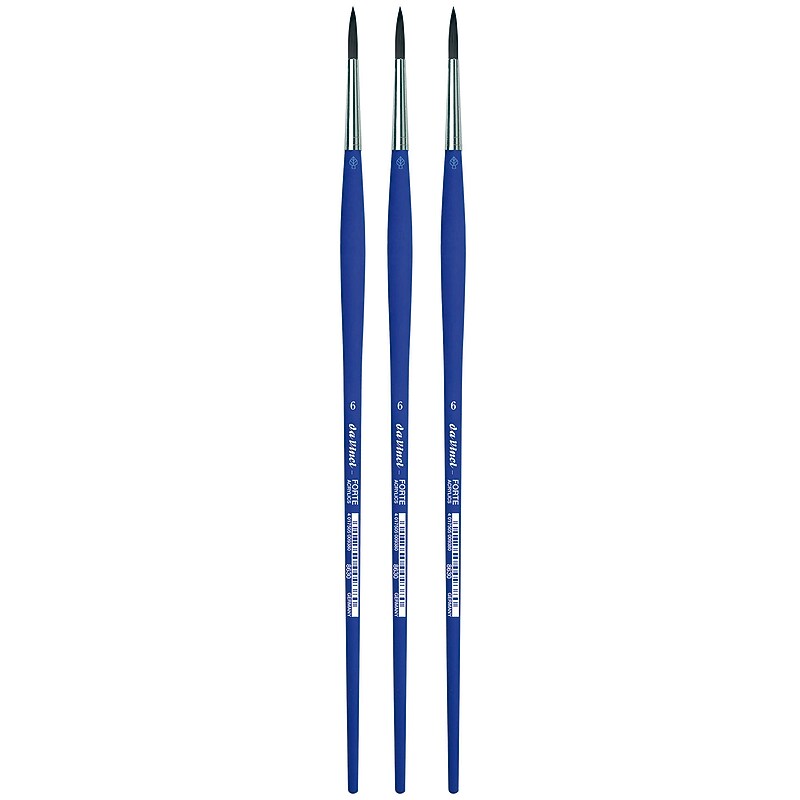 da Vinci FORTE-Acrylics Oil and Acrylic Synthetic Student Round Brush, 3 /Pack (DVXVA86306-3) image 1