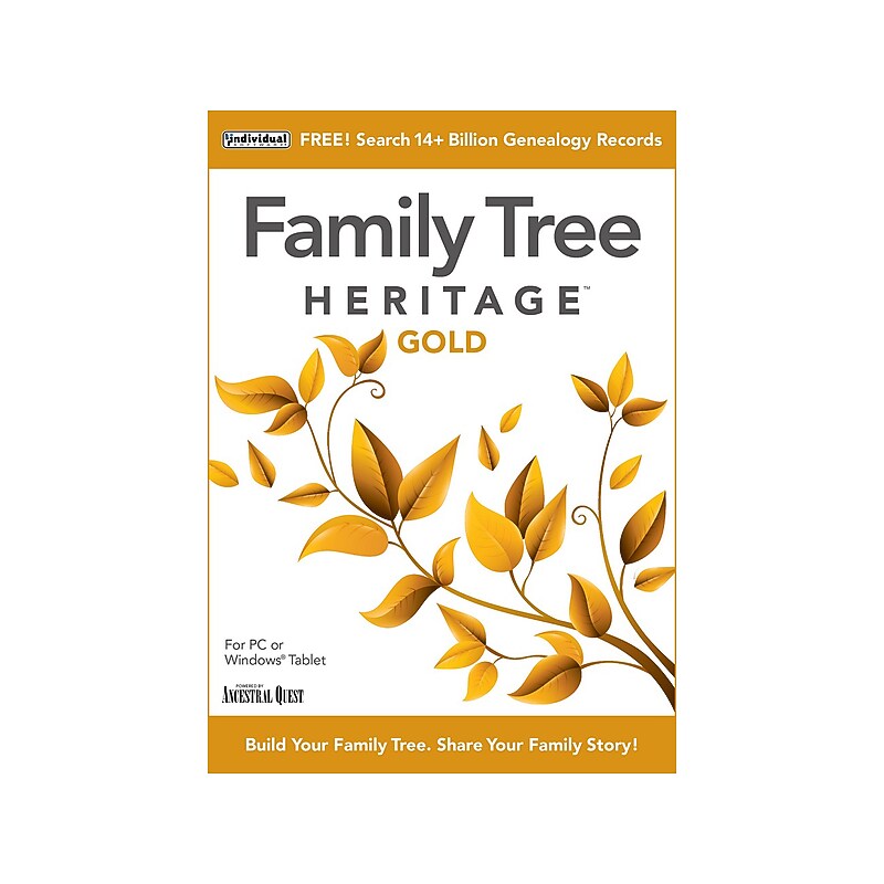 Individual Software Family Tree Heritage Gold for 1 User, Windows, Download (IND945800V060) image 1