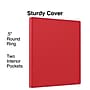 Staples 1/2" 3-Ring Non-View Binder, Red (ST26852-CC)~#|#~B4D420DF-D60B-4FB6-8AEBAD04F5C70E7E_sc7