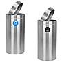 Alpine Industries Stainless Steel Recycling Bin and Trash Can with Open Lid, 27 Gallon, Silver, 2/Pack (ALP475-27-R-T)~#|#~B4D48832-4E48-476C-BE0DABF9651F1315_sc7