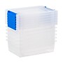 Iris 2.4 Quart Plastic Storage Bins with Latching Lids, Plastic, Clear, 6/Pack (500361)~#|#~B4D61B37-62D2-48C7-B6D48CFFE717046E_sc7