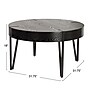 Storied Home Astoria Wooden Round Side Table, Black (EC1704)~#|#~B4DC4451-2424-49E1-BA8F146C31682FA3_sc7