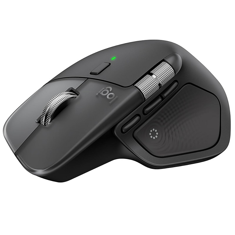 Logitech MX Master 4 Wireless Ergonomic Curved Optical Bluetooth/USB Mouse, Space Black (910-007575) image 1