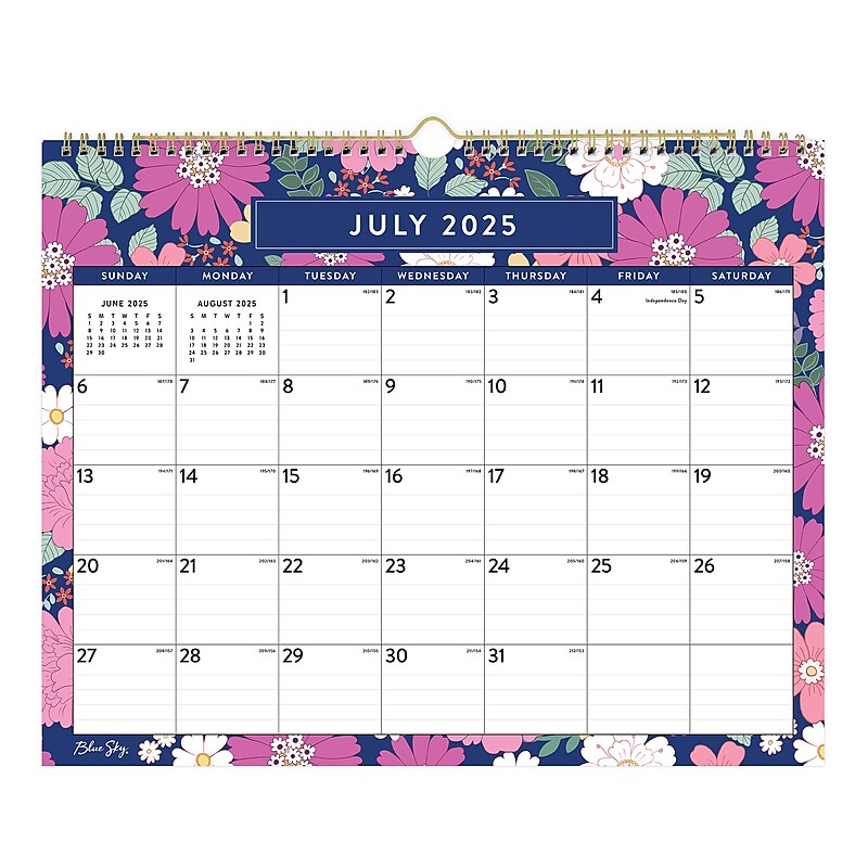 2025-2026 Blue Sky Maree 15" x 12" Academic Monthly Wall Calendar (155395) image 1
