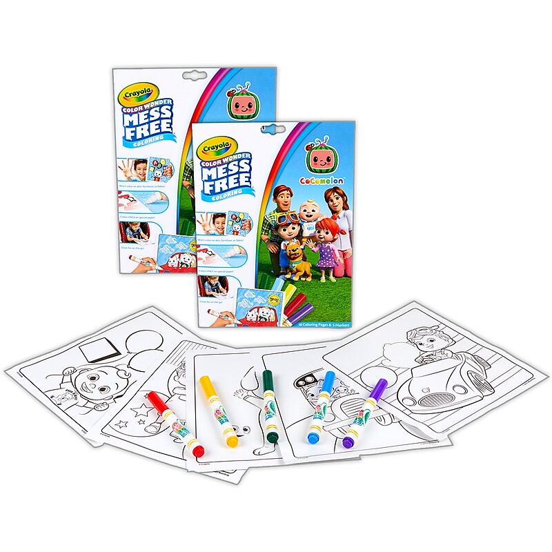 Crayola Color Wonder: Cocomelon Coloring Book, 18 Pages, 2 Sets/Bundle (BIN752788-2) image 1