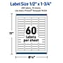 Avery Waterproof Rectangle Laser Multipurpose Labels, 0.5" x 1.75", White, 600/Pack (19479399208)~#|#~B4FBF876-6EF6-4F4C-B9DBD62F9B84BA91_sc7