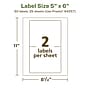 Avery EcoFriendly Laser/Inkjet Rectangle Multipurpose Labels, 5" x 6", White, 50/Pack (94257)~#|#~B5001F26-A224-4FC4-983F229CFCFB5C59_sc7