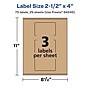 Avery Laser/Inkjet Rectangle Multipurpose Labels, 2.5" x 4", Kraft Brown, 75 Labels/Pack ( 94245)~#|#~B502875A-7FE0-4D08-9771F82E4F4DA3B4_sc7