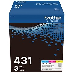 Brother TN-431 Cyan/Magenta/Yellow Standard Yield Toner Cartridge