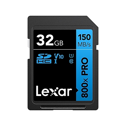 Lexar High-Performance 800x PRO BLUE Series 32GB SDHC Memory Card