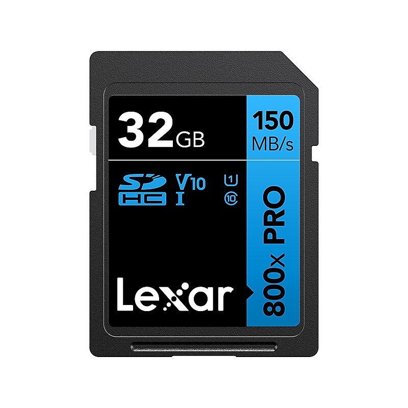 Lexar High-Performance 800x PRO BLUE Series 32GB SDHC Memory Card, Class 10, UHS-I, V10, 2/Pack (LSD0800P032G-B2NNU) image 1