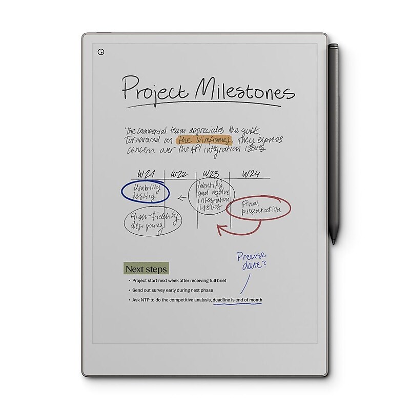 reMarkable Paper Pro 11.8" Tablet, WiFi, Linux, with Marker Plus, Gray (RM81C-1000NW) image 1