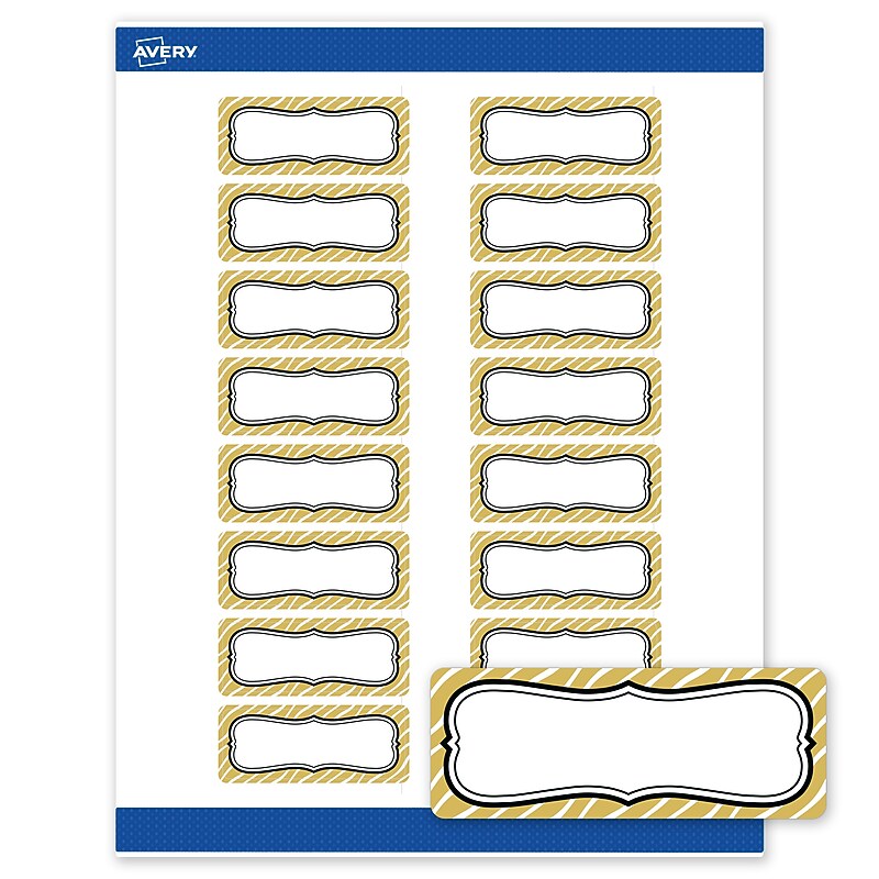 Avery Rectangle Laser/Inkjet Multipurpose Labels, 1" x 2-5/8", White, 160/Pack (19479370991) image 1