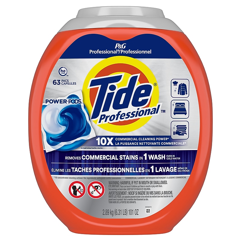 Tide Professional HE Laundry Detergent Capsule, 101 Oz., 63 Capsules/Pack (14053) image 1
