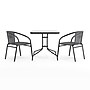 Flash Furniture Lila 28'' Square Table with 2 Rattan Stack Chairs, Gray (TLH073SQ037GY2)~#|#~B50F7B09-004E-48E2-A6C11F8187C0BB9E_sc7