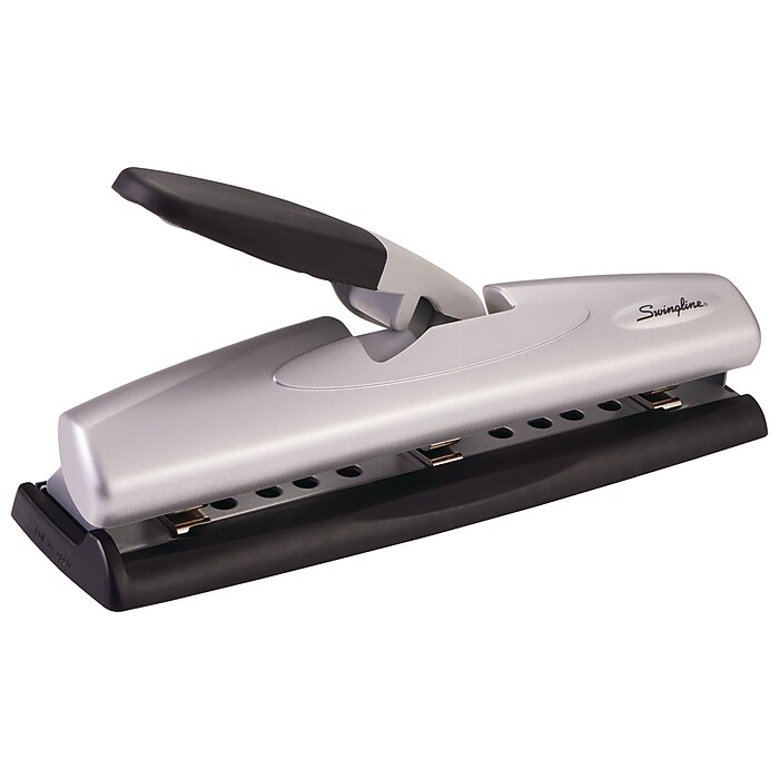 Swingline LightTouch Desktop Adjustable Hole Punch, 12 Sheet