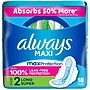 Always Maxi Heavy Maxi Pads with Wings, Size 2 Long, 18/Box (03368)~#|#~B5121097-C333-4BC6-8DB8F904719A8457_sc7