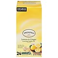 Twinings of London Lemon & Ginger Herbal Tea, Keurig® K-Cup® Pods, 24/Box (TNA89556)