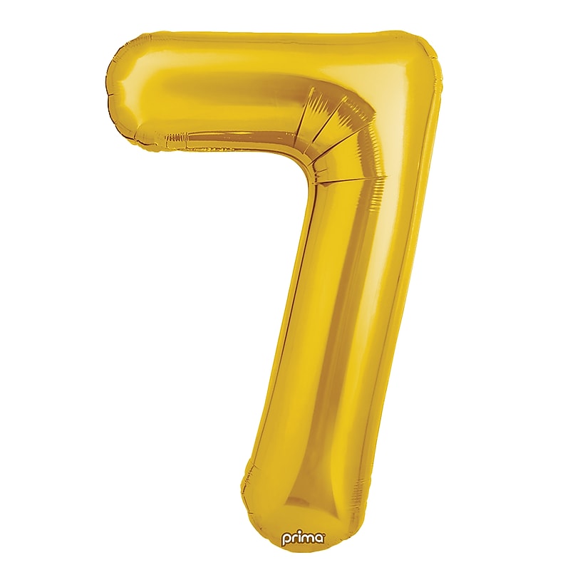 Party City 16" "7" Foil Balloon, Gold, 2/Pack (AM60050208-19) image 1
