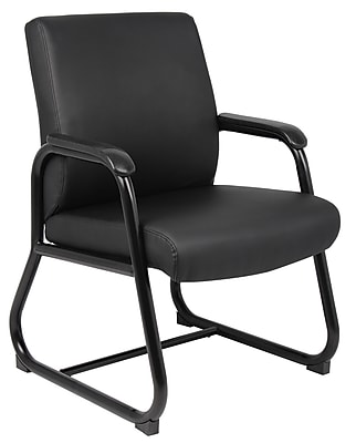 Boss Office Products Vinyl Guest Chair, Black (B709) Simolary simolary.com