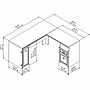 Bush Furniture Fairview 60"W L Shaped Desk with Drawers and Storage Cabinet, Antique White/Tea Maple (WC53230-03K)~#|#~B51B14F3-3822-46E8-8BC9CC361A20EACE_sc7