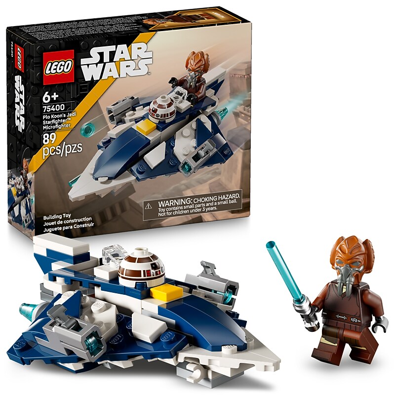 LEGO Star Wars Plo Koons Jedi Starfighter Microfighter, 89 Pieces (75400) image 1