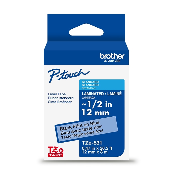 Brother P-touch Laminated Label Tape, 1/2