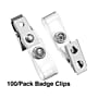 Staples Badge Straps, Vinyl/Metal, Clear, 100/Pack (18914/1122897)~#|#~B52A5A07-E679-468D-84467D0D9A6A92C9_sc7