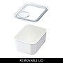 iDESIGN Polypropylene Containers, White/Clear, 2/Pack (28208M2) ~#|#~B5324296-A199-4897-BFB79B8D3857E0DB_sc7