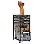 Mind Reader 5-Drawer Mobile Cart with Drawers Laundry Organizer Utility Cart with Wheels, Metal, Black (5TWHEEL-BLK)~#|#~B537AFCE-649A-46F1-A88162436470E1A6_sc7