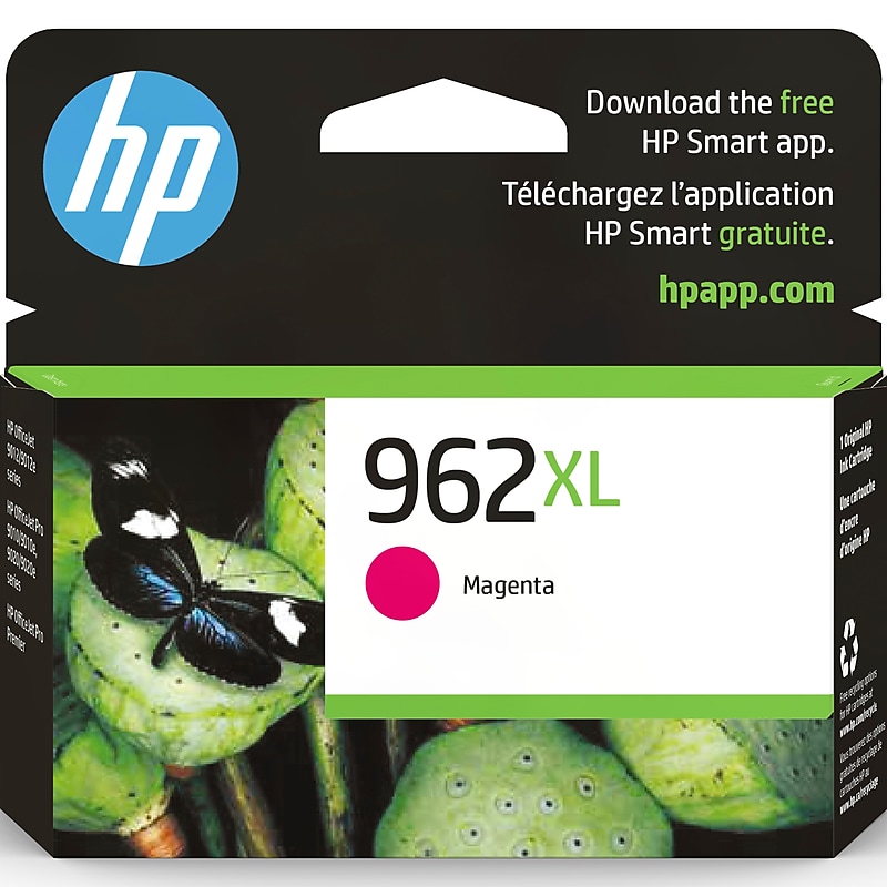 HP 962XL Magenta High Yield Ink Cartridge, Prints Up to 1,600 Pages (3JA01AN#140) image 1