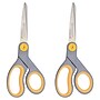 Westcott Titanium Bonded 8" Titanium Heavy Duty General Purpose Scissor, Pointed Tip, Gray/Yellow, 2/Pack (13901)~#|#~B53EC130-E30E-43B6-9C1AB6C4C0FB0975_sc7