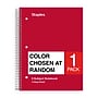 Staples® 5-Subject Notebook, 8.5" x 11", College Ruled, 180 Sheets, Color chosen at random (10467M-CC)~#|#~B53F9374-8723-421A-B28337991EDDB241_sc7