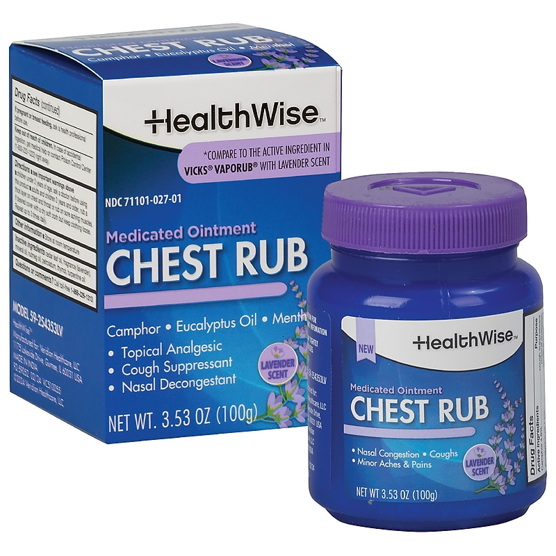 HealthWise Medicated Chest Rub, Lavender Scent (59-254353LM) image 1