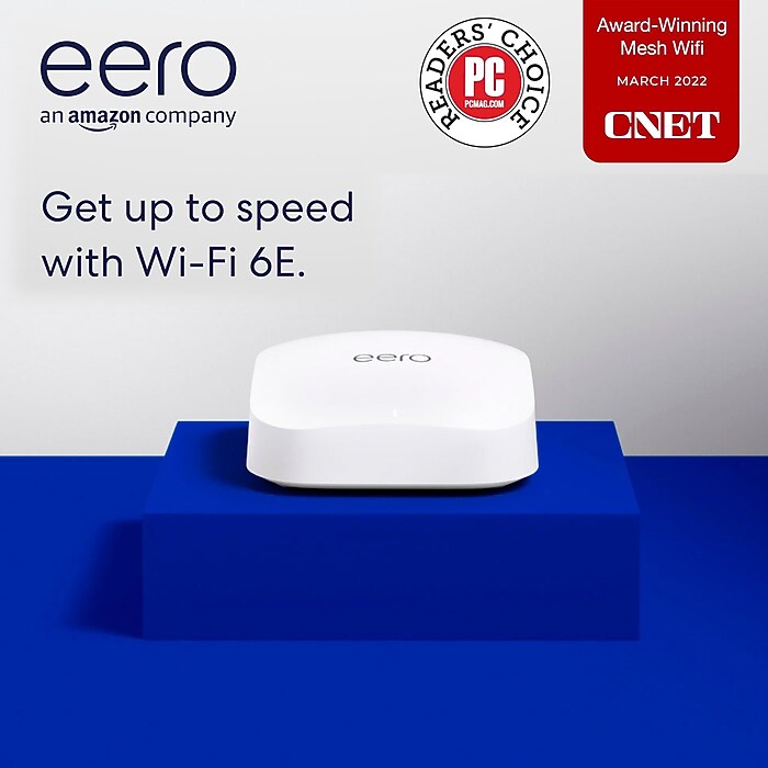 Eero AX2300 Tri Band MU-MIMO WiFi 6E Gaming Router, White